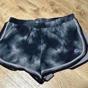 Champion Women's Gray Tie-Dye Athletic Shorts